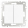 Выключатель проходной двухклавишный без рамки Arte Milano 206 206.32-2.white