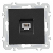 Розетка телефонная RJ-11 без рамки Arte Milano am-206 206.51-1.black