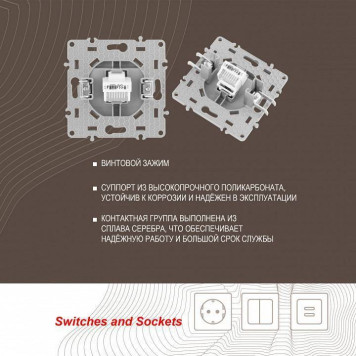 Розетка Ethernet RJ-45 без рамки Arte Milano am-217 217.45-1.silver-3