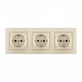 Розетка с заземлением и со шторкой Arte Milano SET06-3 SET06-3-40-1x3 shampan
