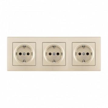 Розетка с заземлением и со шторкой Arte Milano SET06-3 SET06-3-40-1x3 shampan