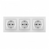 Розетка с заземлением и со шторкой Arte Milano SET06-3 SET06-3-40-1x3 silver