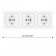 Розетка с заземлением и со шторкой Arte Milano SET06-3 SET06-3-40-1x3 white