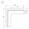 Соединитель угловой L-образный накладной Arlight S-LUX 030101