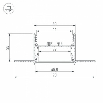 Соединитель угловой X-образный накладной Arlight S-LUX 030109-4