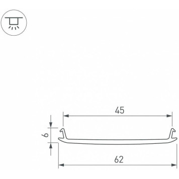 Рассеиватель Arlight CEIL 045379-1