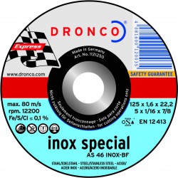 Абразивный отрезной диск Dronco AS 46 INOX 115х1,6 (1111250)