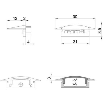 Набор из 10 заглушек для профиля Deko-Light F-ET-01-15 978612-3