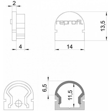 Набор из 10 заглушек для профиля Deko-Light R-AU-01-08 979581-3