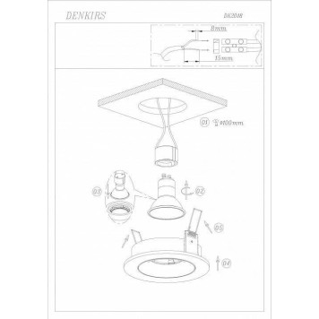 Встраиваемый светильник Denkirs DK2018 DK2018-BK-5