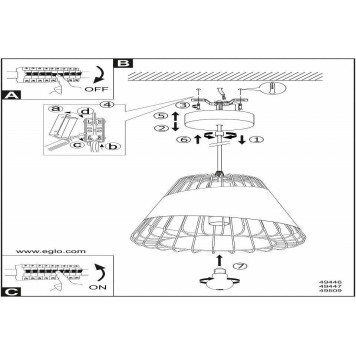 Подвесной светильник Eglo Austell 49446-2