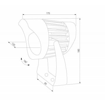 Настенный прожектор Elektrostandard Landscape 35186/S-4