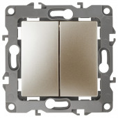 Переключатель двухклавишный без рамки Эра Эра 12 12-1004-04