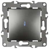 Выключатель одноклавишный с подсветкой без рамки Эра Эра 12 12-1102-12