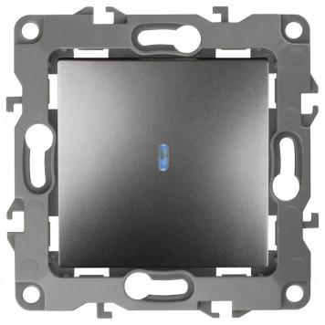 Выключатель одноклавишный с подсветкой без рамки Эра Эра 12 12-1102-12