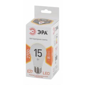 Лампа светодиодная Эра Стандарт LED A60-15W-827-E27-4