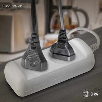 Удлинитель Эра U-2-1,5m-2x1-2