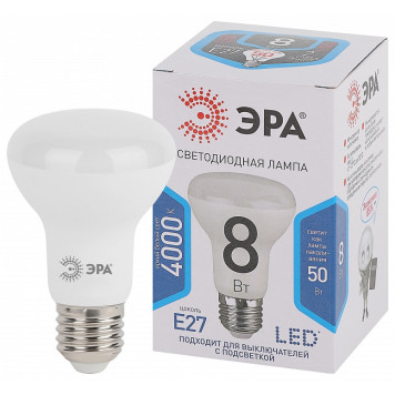 Лампа светодиодная Эра Стандарт LED R63-8W-840-E27-2