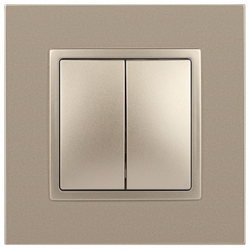 Выключатель двухклавишный без рамки Эра Эра Elegance 14-1104-04-1