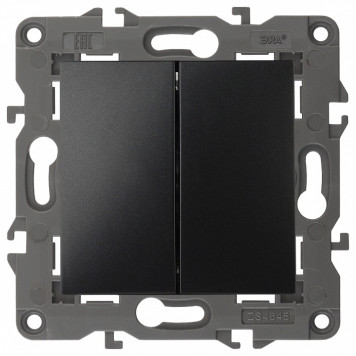 Выключатель двухклавишный без рамки Эра Эра Elegance 14-1104-05