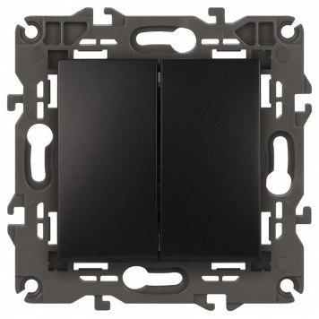 Выключатель двухклавишный без рамки Эра Эра Elegance 14-1104-05-1