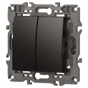 Выключатель двухклавишный без рамки Эра Эра Elegance 14-1104-05-4