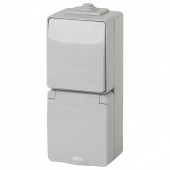 Блок с розеткой и выключателем Эра Эра Эксперт 11-7607-03