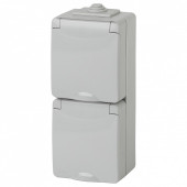 Розетка с заземлением с крышкой Эра Эра Эксперт 11-2607-03