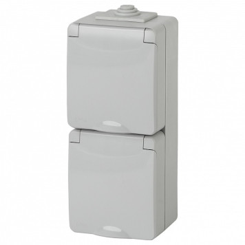 Розетка с заземлением с крышкой Эра Эра Эксперт 11-2607-03