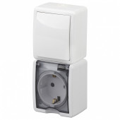 Блок с розеткой и выключателем Эра Эра Эксперт 11-7407-01