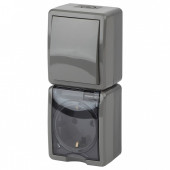 Блок с розеткой и выключателем Эра Эра Эксперт 11-7407-03