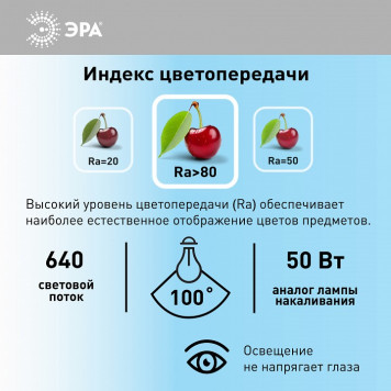 Лампа светодиодная Эра LED MR16-8W-12V-860-GU5.3-6