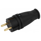 Вилка прямая с заземлением Эра  VX10-B-IP44