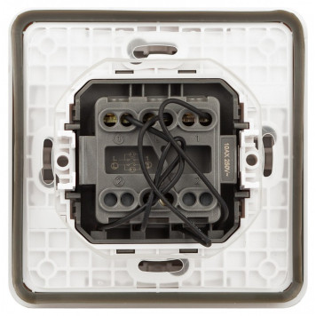 Выключатель двухклавишный с подсветкой Эра Эра Эксперт 11-1525-01-2