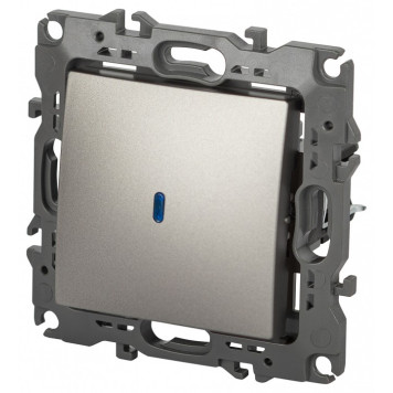 Выключатель одноклавишный с подсветкой без рамки Эра Эра 12 12-1102-16-1