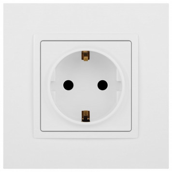 Розетка с заземлением и со шторкой, без рамки Эра Эра Elegance 14-2102-01М-1