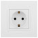 Розетка с заземлением и со шторкой, без рамки Эра Эра Elegance 14-2102-01М