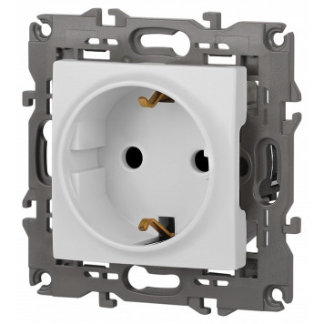 Розетка с заземлением и со шторкой, без рамки Эра Эра Elegance 14-2102-01М-2