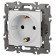 Розетка с заземлением и со шторкой, без рамки Эра Эра Elegance 14-2102-01М