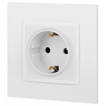 Розетка с заземлением и со шторкой, без рамки Эра Эра Elegance 14-2102-01М-3