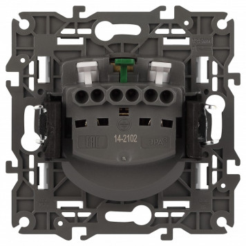 Розетка с заземлением и со шторкой, без рамки Эра Эра Elegance 14-2102-01М-4