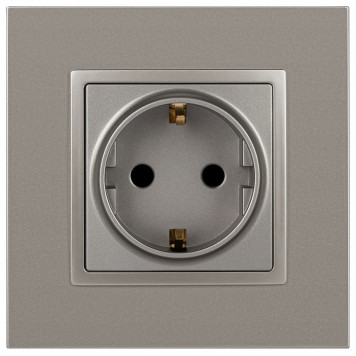Розетка с заземлением и со шторкой, без рамки Эра Эра Elegance 14-2102-16-1