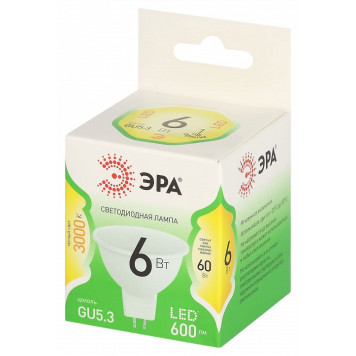Лампа светодиодная Эра Green Line LED MR16-6W-830-GU5.3 GL-2