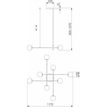 Подвесная люстра Eurosvet Planet a062029-2