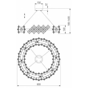 Подвесной светильник Bogate apos;s Rubis 371 Strotskis-3