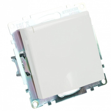 Розетка с заземлением и со шторкой, без рамки с крышкой Stekker Катрин 39302-2