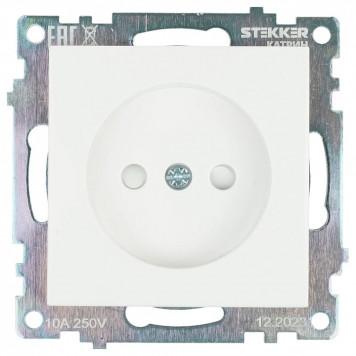 Розетка без заземления и со шторкой, без рамки Stekker Катрин 39303