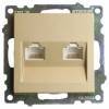 Розетка двойная Ethernet RJ-45 без рамки Stekker Катрин 50009