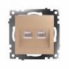 Розетка двойная Ethernet RJ-45 без рамки Stekker Катрин 50009