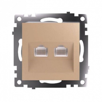 Розетка двойная Ethernet RJ-45 без рамки Stekker Катрин 50009-1